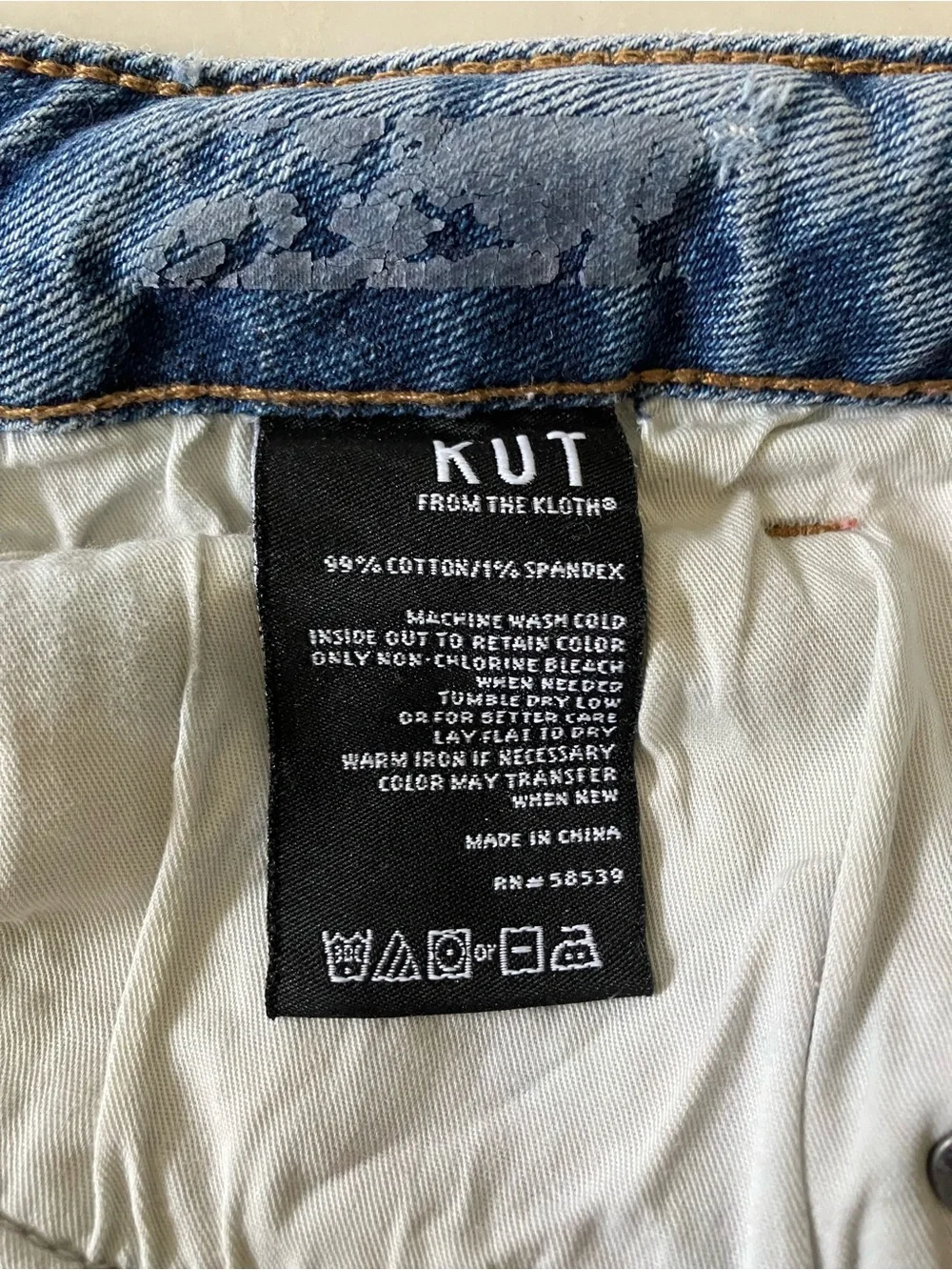Kut From The Kloth Margo Jean Shorts High Rise Long Short Denim 14 medium wash